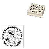 Turfing en landschapsontwerp. rubberstempel (Gestempeld)