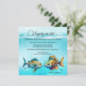 Turfkooi Tropische Vis Huwen Na De Bruiloft Kaart (Staand voorkant)
