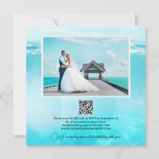 Turfkooi Tropische Vis Huwen Na De Bruiloft Kaart (Achterkant)