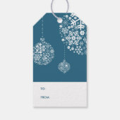 Turfmodern Sneeuwvlokken Kerstcadeau Labels Cadeaulabel (Achterkant)