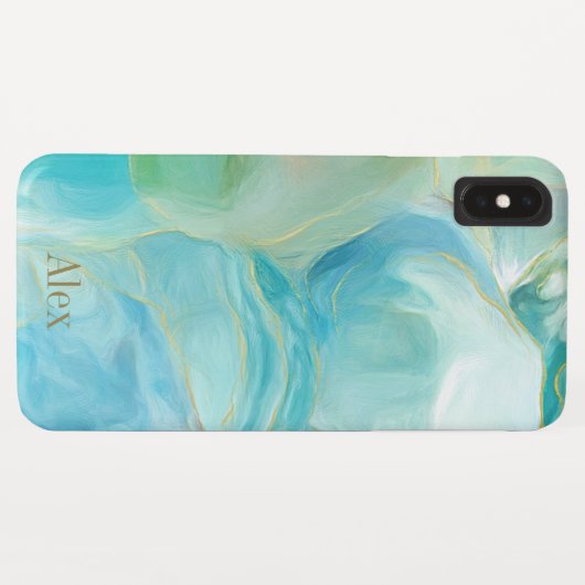 Turfopslaande edelsteen waterverf geode Case-Mate iPhone case (Achterkant (horizontaal))