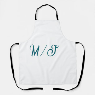 Turfout monogram huwelijks koppel naam eenvoudig s schort