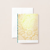 Turfrood Paisley Bloemmotief Folie Kaarten (Met envelop)