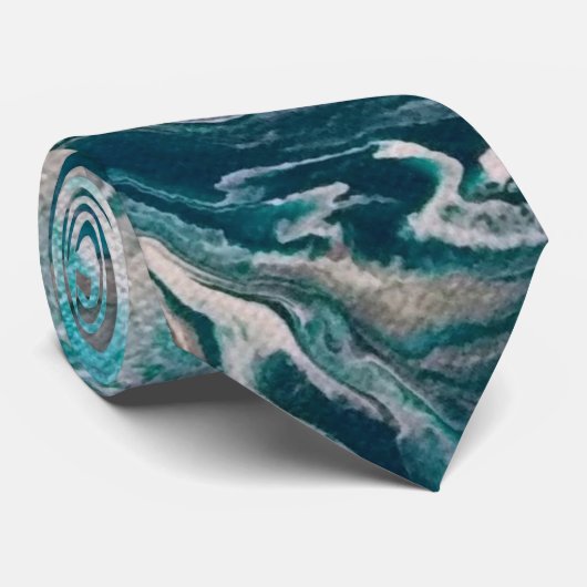 Turfroze Abstracte Stropdas (Opgerold)