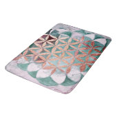 Turfroze Roze Pastel Abstract Waterverfpatroon Badmat (Gekanteld)