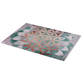 Turfroze Roze Pastel Abstract Waterverfpatroon Snijplank (Hoek)