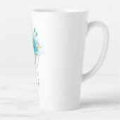 Turfroze rozen met sleutels latte mok (Rechts)