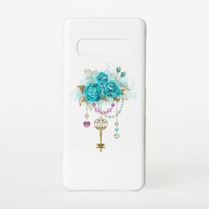 Turfroze rozen met sleutels samsung galaxy s10 hoesje
