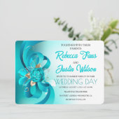 Turfroze Rozen Tiffany Bloem Moderne Boho Kaart (Staand voorkant)