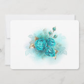 Turfroze Rozen Tiffany Bloem Moderne Boho Kaart (Achterkant)