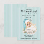 Turfroze Vintage Victoriaanse Kerstman Kaart (Voorkant / Achterkant)