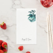 Turfrozen Pioen Personaliseerbare Namen Bruiloft  Servet (Insitu)