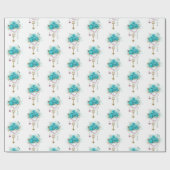 Turfrozen Rozen met Sleutels Cadeaupapier (Vlak)