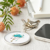 Turfrozen Rozen met Sleutels Sleutelhanger (Zijkant)