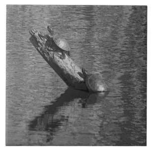 Turftijd - Twee inkt 6x6 keramische tapijten door  Tegeltje