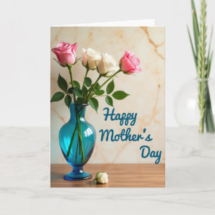Turfvaas Moederdagkaart met Bloemen Kaart