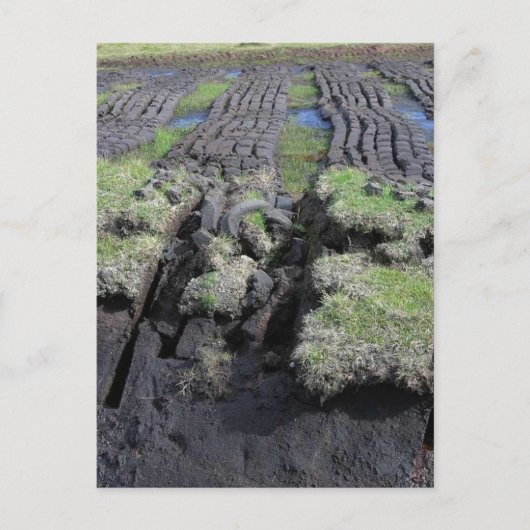 Turfwinning in Ierland Briefkaart (Voorkant)