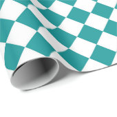 Turfwit Ruitpatroon Cadeaupapier (Rol Hoek)