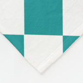 Turfwit Ruitpatroon Fleece Deken (Hoek)