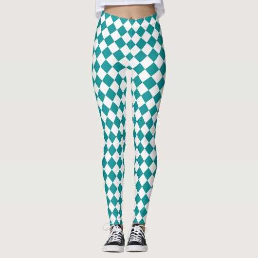 Turfwit Ruitpatroon Leggings (Voorkant)