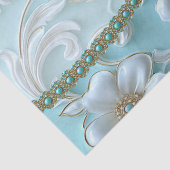 Turfwit Witte Bloem Tissuepapier (Detail)