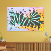 Turfzuur & Zonsondergang Abstract Canvas Afdruk (Insitu (Woonkamer))