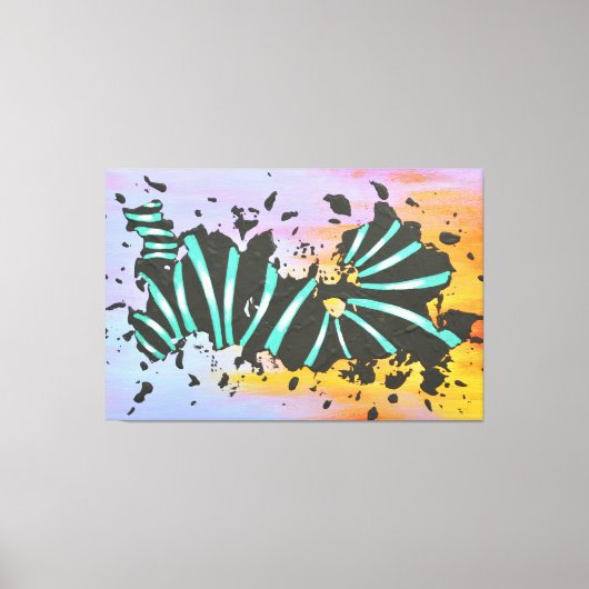 Turfzuur & Zonsondergang Abstract Canvas Afdruk (Voorkant)