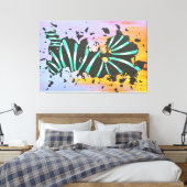 Turfzuur & Zonsondergang Abstract Canvas Afdruk (Insitu (Slaapkamer))