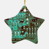 Turgeleindigde printplaat Geek PCB Persoonlijk Keramisch Ornament (Achterkant)