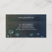 turguoise blauw  visitekaartje (Achterkant)