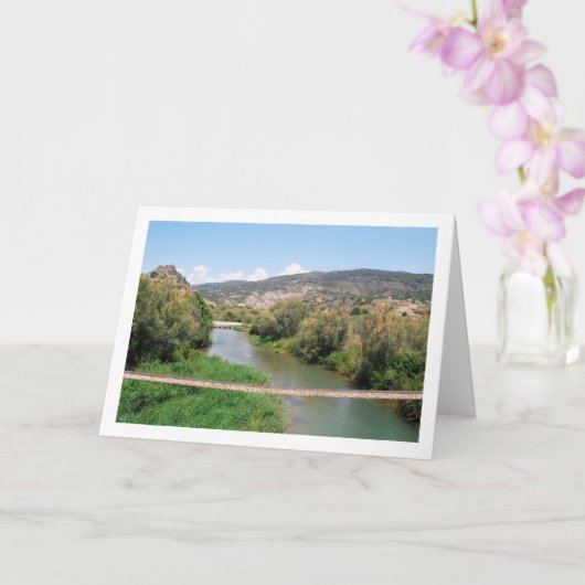 Turia rivier, Domeño Viejo, Valencia, Spanje Kaart (Orchidee)