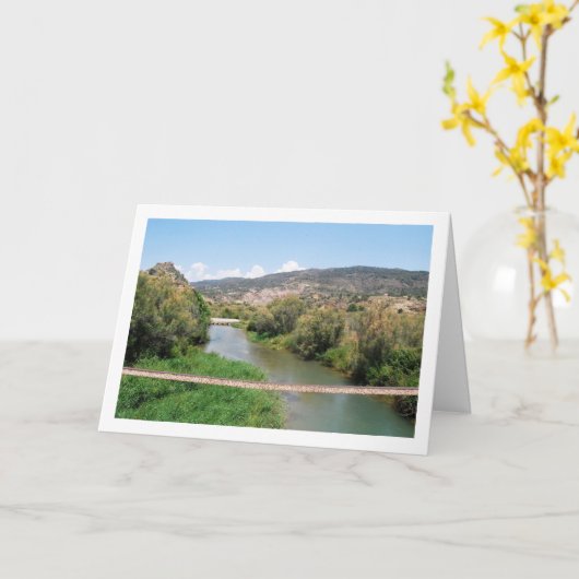 Turia rivier, Domeño Viejo, Valencia, Spanje Kaart (Gele Bloem)