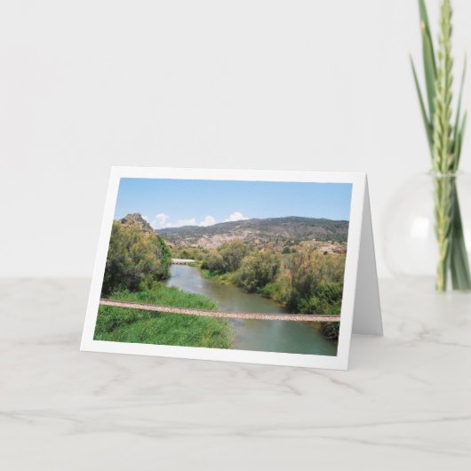 Turia rivier, Domeño Viejo, Valencia, Spanje Kaart (Voorkant)