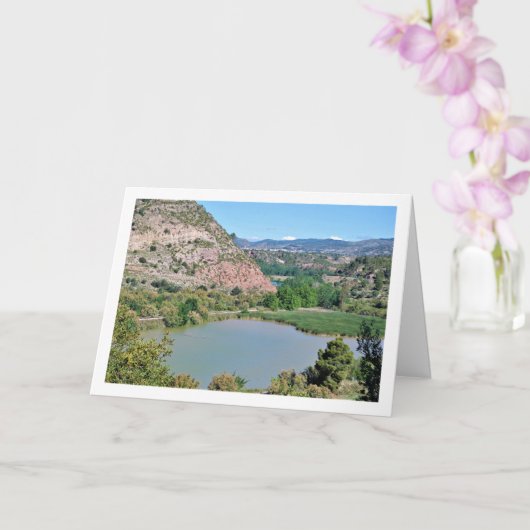 Turia rivier in Domeño Viejo, Valencia, Spanje Kaart (Orchidee)