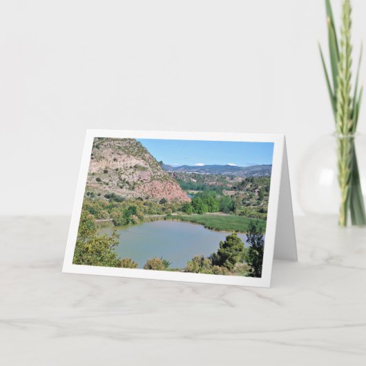 Turia rivier in Domeño Viejo, Valencia, Spanje Kaart (Voorkant)