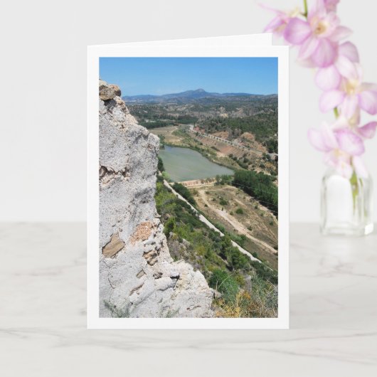 Turia rivier in Domeño Viejo, Valencia, Spanje Kaart (Orchidee)