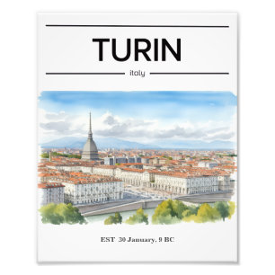 Turijn aquarel poster