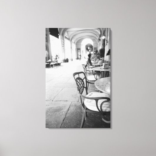 Turijn Italië, Café en Arcade Canvas Afdruk (Voorkant)
