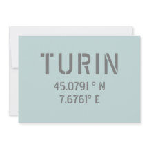 Turijn Italië - Coördinaten voor Latitude en Lengt
