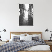 Turijn Italië, Natte Straat Avond Canvas Afdruk (Insitu (Slaapkamer))