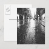 Turijn Italië, Natte Street Evening Briefkaart (Voorkant / Achterkant)
