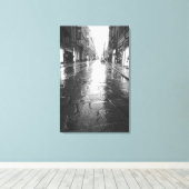 Turijn Italië, Natte Street Evening Canvas Afdruk (Insitu (Houten vloer))