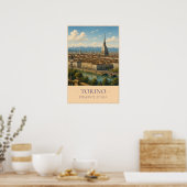 Turijn, Italië – Oude Reisposter Poster (Keuken)
