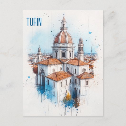 Turijn Italië Reizen Briefkaart (Voorkant)