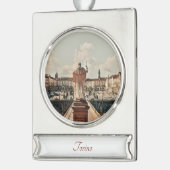 Turijn, Italië Travel Art Waterverf Ornament Verzilverd Banner Ornament (Links)