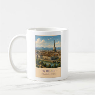 Turijn, Italië – Vintage Reisbeker Koffiemok