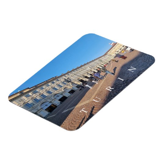 Turijn Piazza San Carlo uitzicht koelkastmagneet Magneet (Linkerzijde)