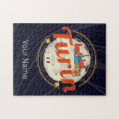 Turijn Piemonte Retro Skyline Italiaans Pasta Legpuzzel (Horizontaal)