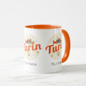 Turijn Piemonte Retro Skyline Italiaans  Pasta Mok (Voorkant rechts)