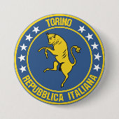 Turijn Ronde Button 7,6 Cm (Voorkant)